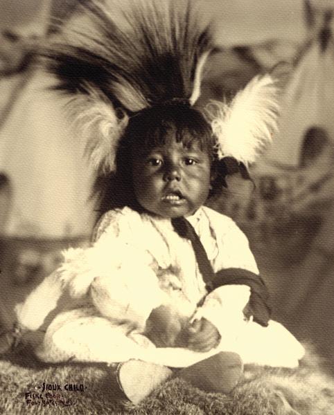Sioux Child– Frank Fiske photo; True West archives –