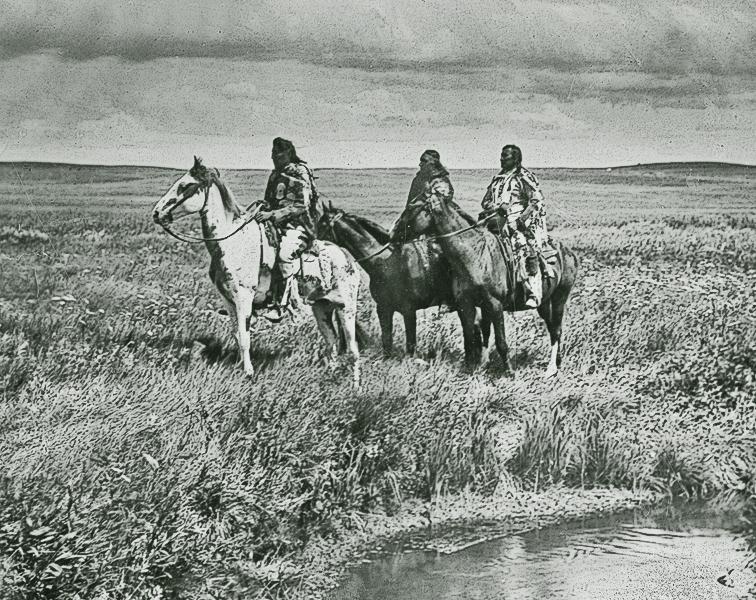 Three Blackfoot ChiefsGeorge Bird Grinnell invited Edward S. Curtis to photograph the Blackfoot in 1900, and a tour that included this photograph would lead, six years later, to J.P. Morgan funding Curtis’s monumental The North American Indian project.– True West archives –