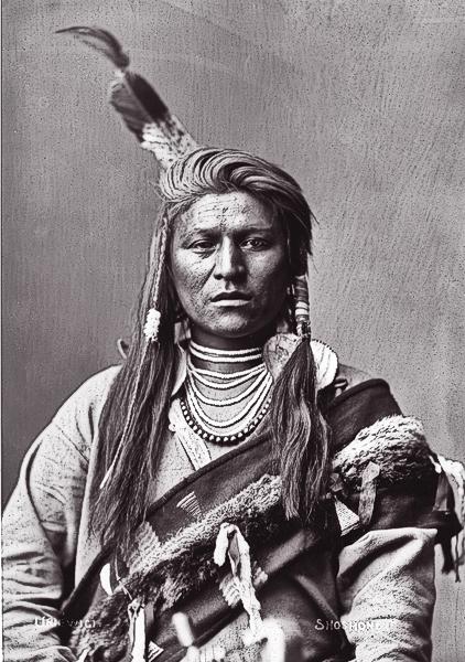 UriewiciAs one of the delegates from the Lemhi and Fort Hall agencies who signed the treaty of May 14, 1880, Uriewici, a Shoshone also known as Jack Tendoy, was photographed by Charles M. Bell in Washington, D.C.  Ultimately, the Shoshone, Bannock and Lemhi would be moved to the Fort Hall area of Idaho.– Courtesy Smithsonian Institution Bureau of American Ethnology –