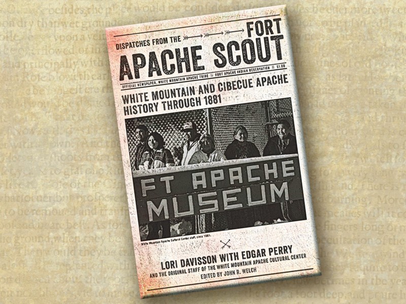 Dispatches from the Fort Apache Scout is a finely edited compilation of essays published between 1973 and 1977, written by Lori Davisson, Edgar Perry and the original staff of the White Mountain Apache Cultural Center.
– Edward S. Curtis/Library of Congress –
