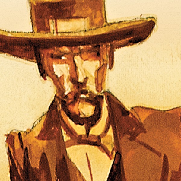 The true man behind the legendary Doc Holliday loomed large in the mind of author Mary Doria Russell, so much
so that she followed the
lonely dentist into his
most famous gunfight. 
– Illustrated by Bob Boze Bell