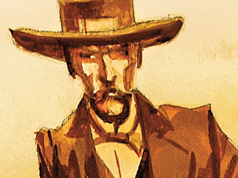 The true man behind the legendary Doc Holliday loomed large in the mind of author Mary Doria Russell, so much
so that she followed the
lonely dentist into his
most famous gunfight. 
– Illustrated by Bob Boze Bell