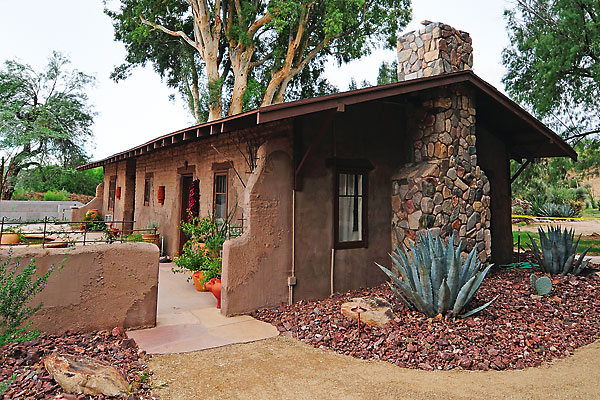 Ranch manager Dee Steed’s adobe-style home at the historic Kay El Bar Guest Ranch.