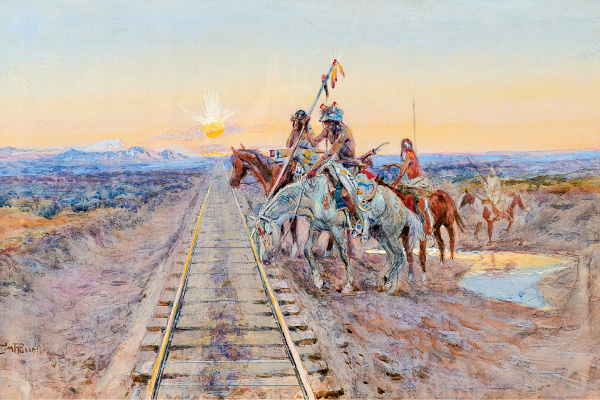 Trail-of-the-Iron-Horse-by-Charles-M-Russell