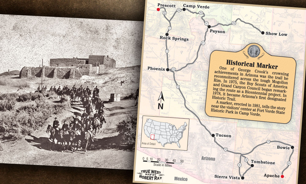 Fort Bowie was Brig. Gen. Crook’s headquarters for his second assignment in Arizona to fight the Apaches, this time against Geronimo and the Chiricahuas in Arizona in 1882. – True West Archives –