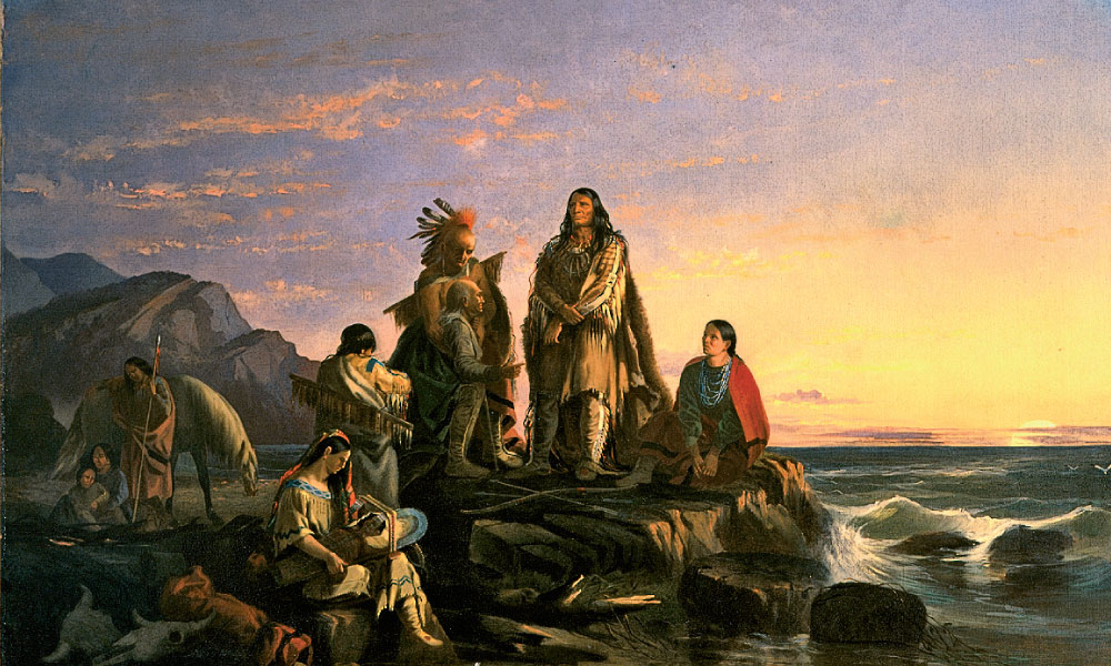 John Mix Stanley, one of the last of the early-generation of survey illustrators who sought to support his career through fine art, painted the dramatic, thought-provoking oil on canvas The Last of Their Race in 1857. – Courtesy Buffalo Bill Center of the West, Cody, Wyoming, 5.75 –