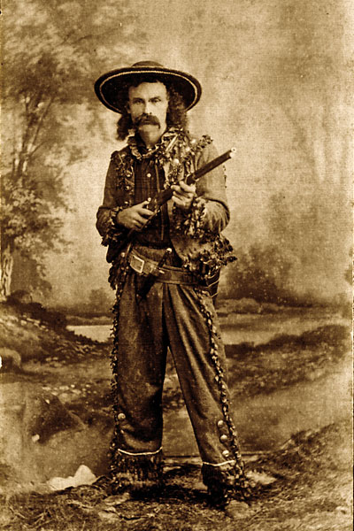 Duded Up A cowboy who spent his hard-earned dollar to have his portrait made would wear the finest clothes he owned, such as this Texas cowboy in his fringed and conchoed Western suit. – Courtesy Robert G. McCubbin Collection –