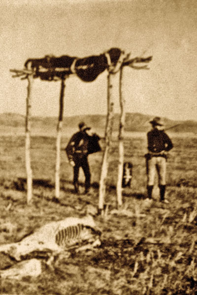 William E. Hook’s 1884 photograph of an Indian burial scaffold inspired reader Gareth McNair-Lewis’s question. – Courtesy Gareth McNair-Lewis –