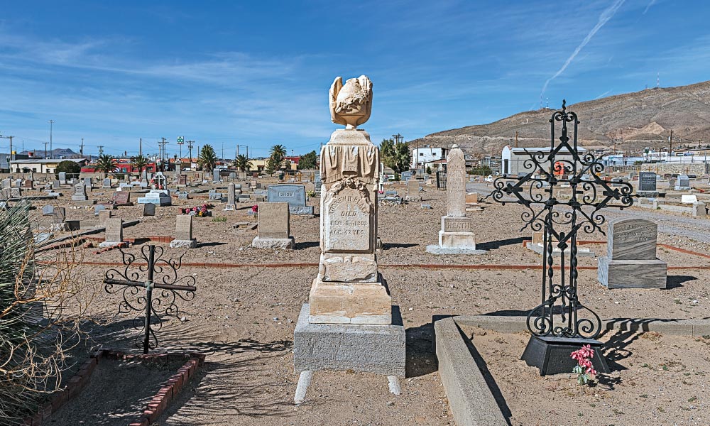 Many veterans, including a number of Buffalo Soldiers, are buried among the tens of thousands of people who found their final resting place at El Paso’s inspiring Concordia Cemetery. – The Lyda Hill Texas Collection of Photographs in Carol M. Highsmith’s America Project, Library of Congress, Prints and Photographs Division –