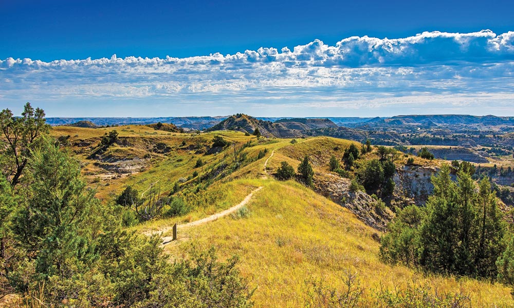 The South Unit entrance of Theodore Roosevelt National Park is located in Medora, and is the perfect place to start down the trail of the 26th president’s life in North Dakota’s Badlands of the Little Missouri River. – Courtesy NPS.gov – 